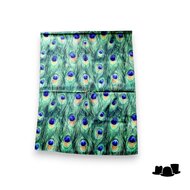 onkar dubbelzijdig sjaal zijdemix peacock feathers