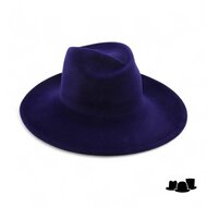 weba hats fedora 1274 velourvilt marine blauw