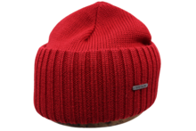 stetson beanie northport merino wool knit red