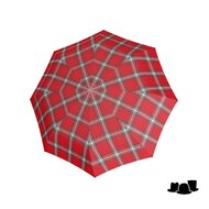 knirps paraplu t200 medium duomatic check red and navy