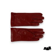fiebig dameshandschoen leder met omslag donkerrood
