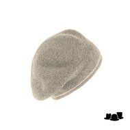fiebig baret gebreid wolmix beige