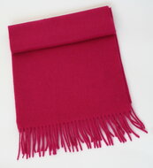 john hanly irish wool scarf medium cerise pink