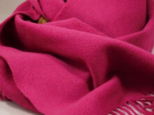 john hanly irish wool scarf medium cerise pink