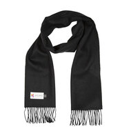 john hanly merino luxury wool scarf solid black 