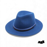 panizza fedora aquila wolvilt cerulean blauw 