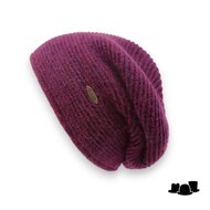 bronte muts julie alpaca wolmix dubbelgebreid burgundy