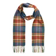 john hanly merino luxury wool scarf sea green rust