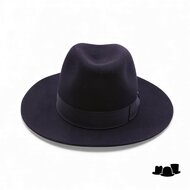 borsalino fedora brede rand amedeo qs haarvilt zwart 