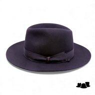 borsalino fedora brede rand amedeo qs haarvilt zwart 