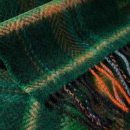 john hanly irish cashmere and merino scarf green beige check