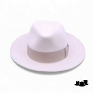 borsalino alessandria fedora cut brim off white