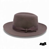 borsalino qs folar fedora brede rand haarvilt bast bruin