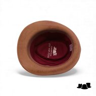 jos van dijck trilby tweed visgraat bruin