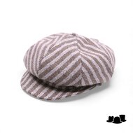 bronte ballonpet romee wol streep beige grijs