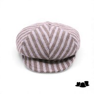 bronte ballonpet romee wol streep beige grijs