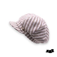 bronte ballonpet romee wol streep beige grijs