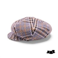 bronte ballonpet romee wol ruit blauw