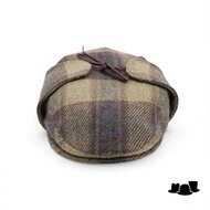 city sport engelse pet 9 met oorklep british tweed ruit beige groen