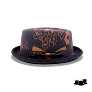 alfonso deste pork pie corduroy graphic black