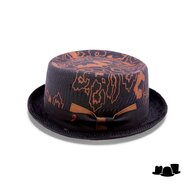 alfonso deste pork pie corduroy graphic black
