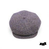 jos van dijck newsboy pet wol basketweave beige blauw
