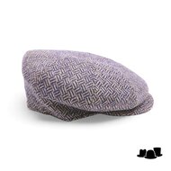 jos van dijck newsboy pet wol basketweave beige blauw