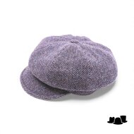 alfonso deste ballonpet krizia wol visgraat lavendelblauw bruin