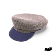 portaluri schipperspet katoen beige contrast blauw 