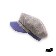 portaluri schipperspet katoen beige contrast blauw 