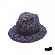 jos van dijck fedora 62 wolmix tapestry black and grey