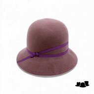 bedacht pot hoed met bies balin wolvilt mauve