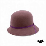 bedacht pot hoed met bies balin wolvilt mauve