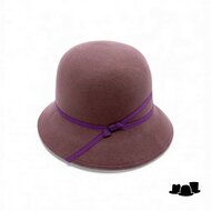 bedacht pot hoed met bies balin wolvilt mauve