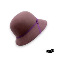 bedacht pot hoed met bies balin wolvilt mauve