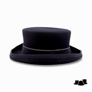 bedacht amazone hoge hoed galador wolvilt zwart