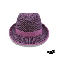 jos van dijck trilby tweed dessin raspberry and back