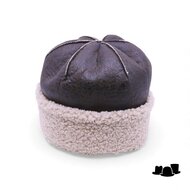 bedacht bontmuts aldor faux shearling en faux leder bruin