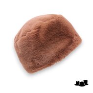 bedacht toque suze faux fur po terracotta