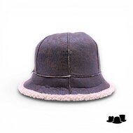 bedacht bonthoed aldor faux shearling en faux leder bruin