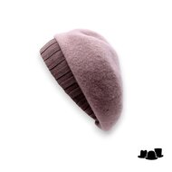 seeberger baret gebreide rand wol camel