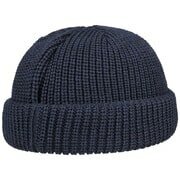 stetson short beanie nashvile merino wool knit navy
