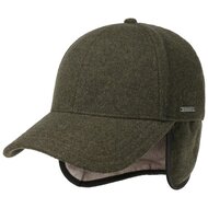 stetson baseball cap met oorklep vaby wol cashmere mix groen