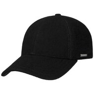 stetson baseball cap met oorklep vaby wol cashmere mix zwart