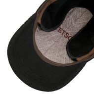 stetson baseball cap met oorklep vaby wol cashmere mix zwart