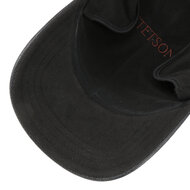 stetson baseball cap met oorklep cowhide leather black