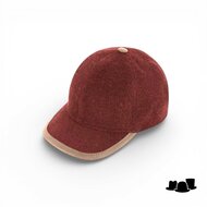 fiebig baseball cap met oorklep wol bordeaux