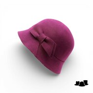 seeberger cloche wolvilt strik burgundy
