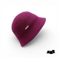 seeberger cloche wolvilt strik burgundy