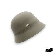 seeberger cloche wolvilt strik olive